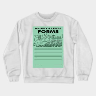 Krusty's Legal Forms Crewneck Sweatshirt